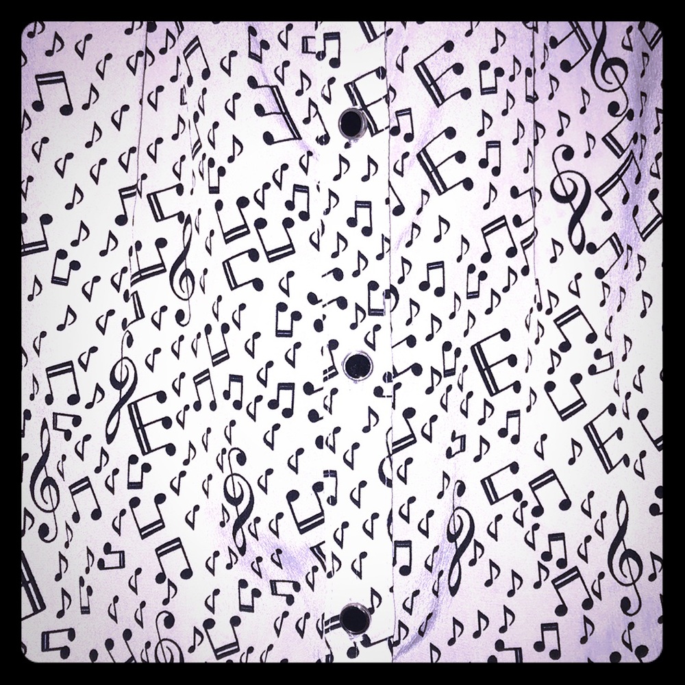 Music Note Tie Blouse